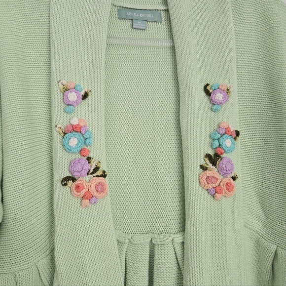 April Cornell Knit Cardigan Size Medium - Picture 2 of 6